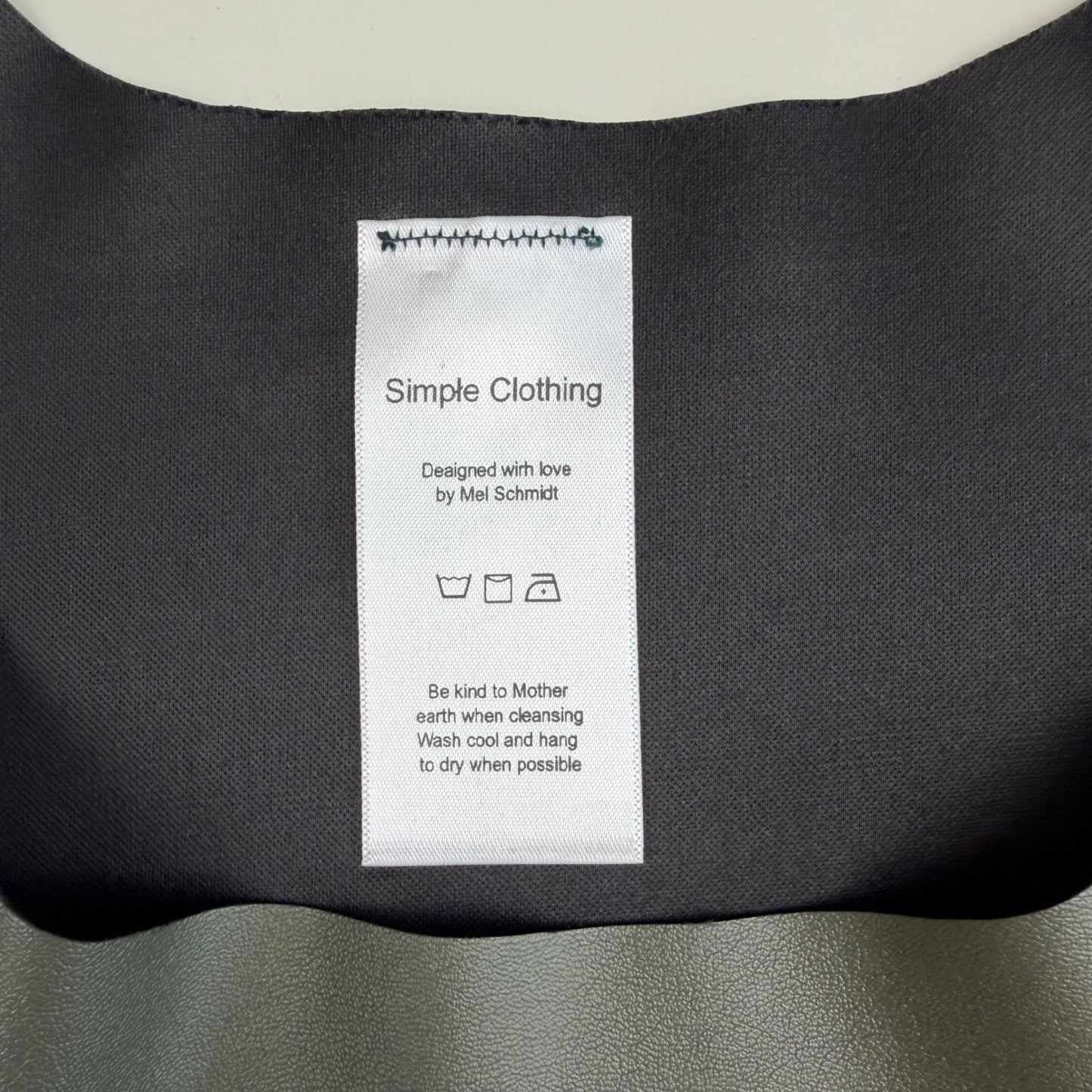 Simple Clothing Micro Crop Top Olive Green Faux Leather Cyberpunk Rave Size S
