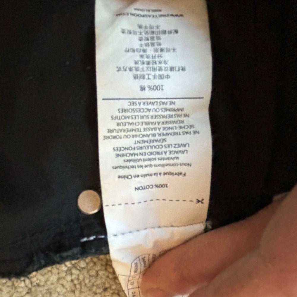 One Teaspoon Jean Shorts Black distressed button fly low rise