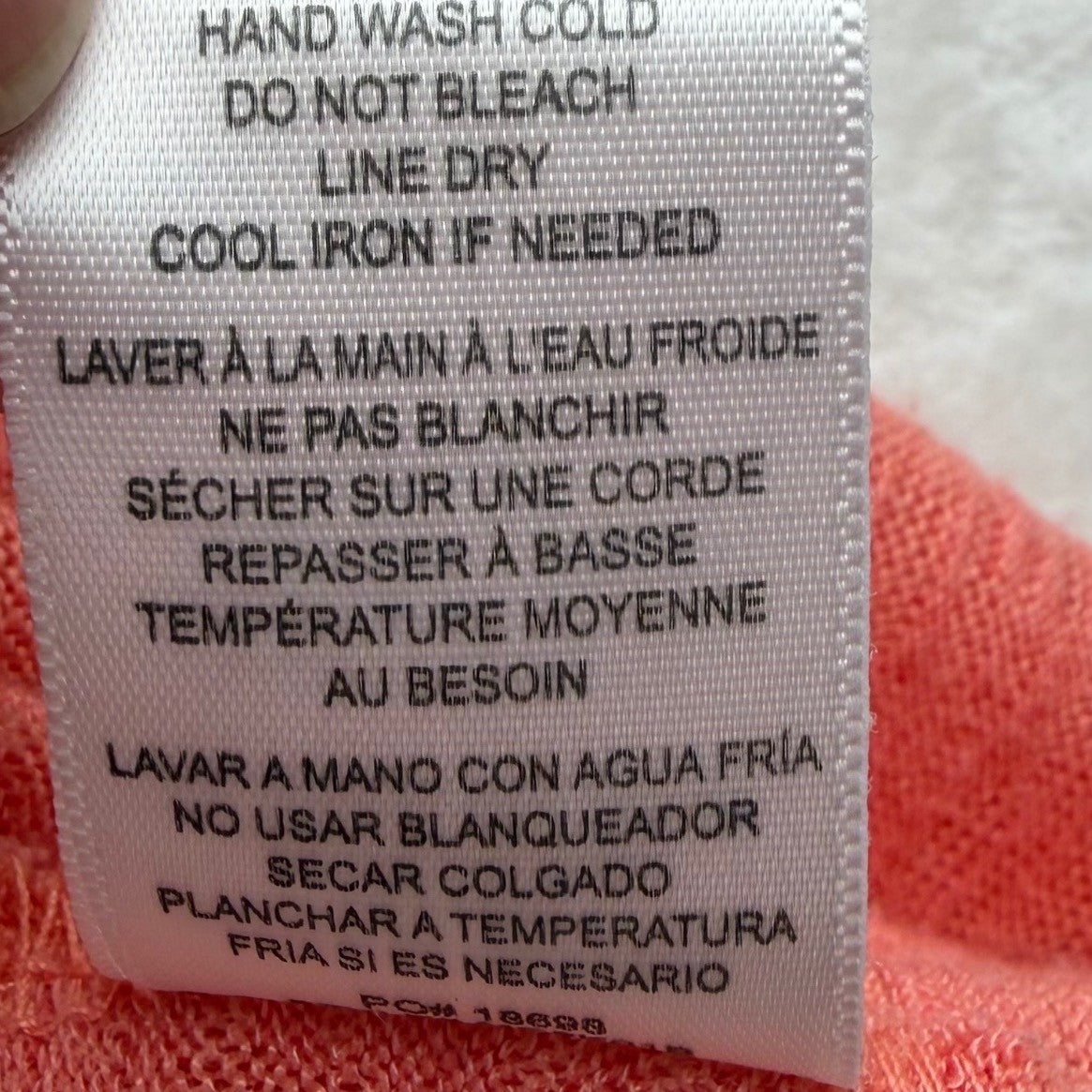 Bobeau Coral Pink Peplum Cardigan Ruffle Waist Shabby Chic Pastel Womens Large