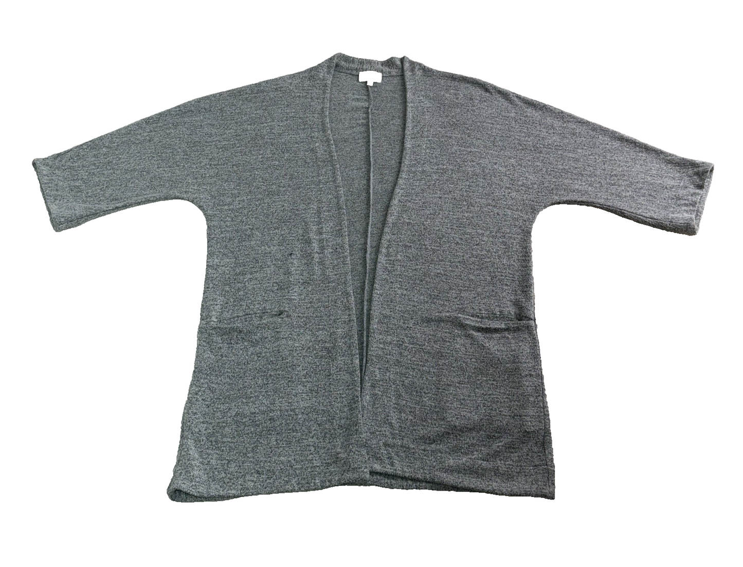 Wilfred Free Open Front Cardigan Grey Slouchy Cocoon Pockets Womens S