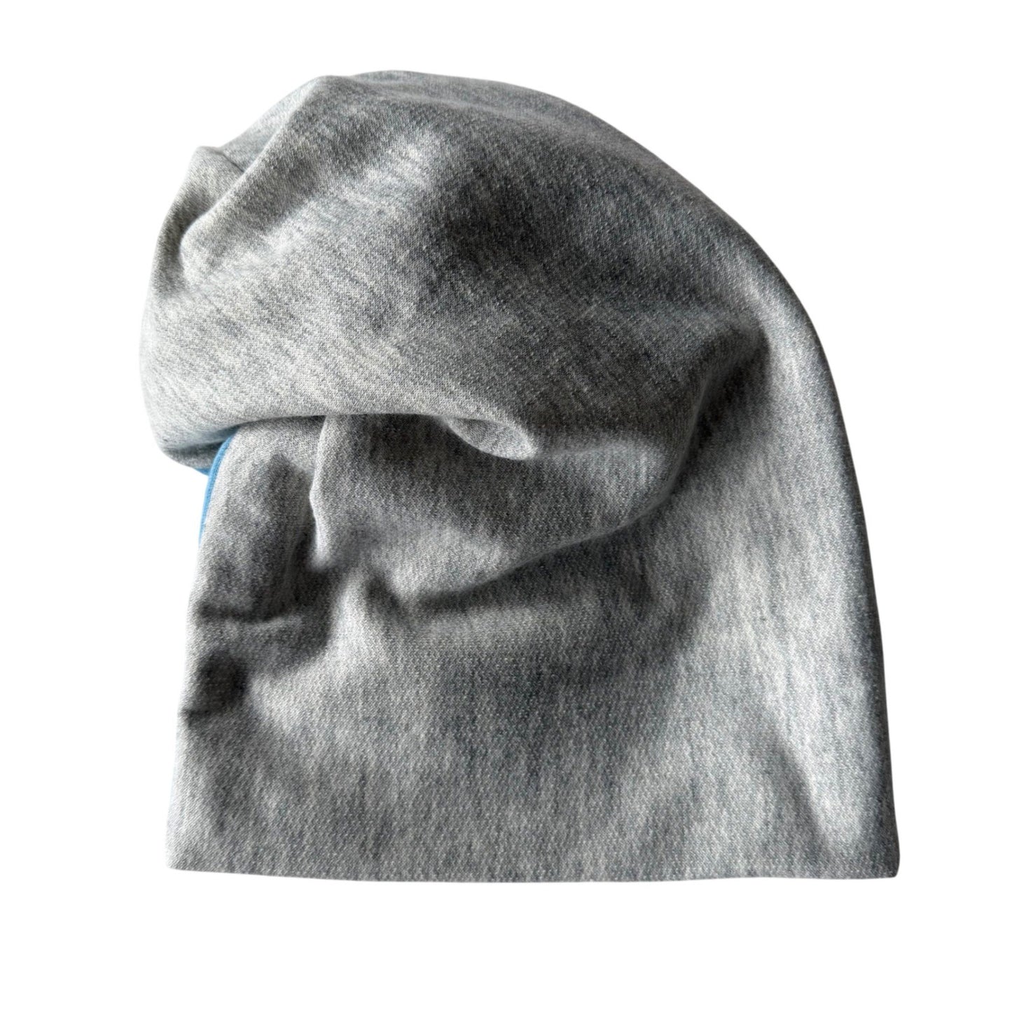Simpłe Reversible Beanie — Blue + Heather Grey