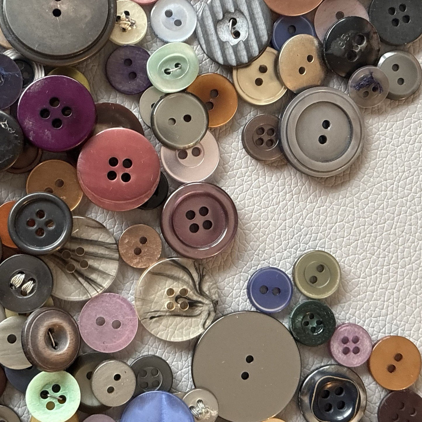 Big Button Lot Of Four Hole And Two Hole Round Shapes. Crafts Sewing Mending