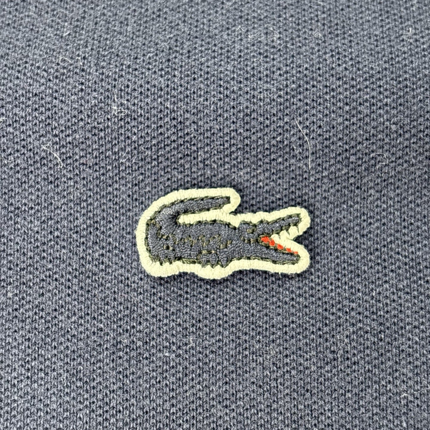Lacoste Slim Fit Women’s Polo Shirt Navy Blue Size 42 Short Sleeve Classic Croc