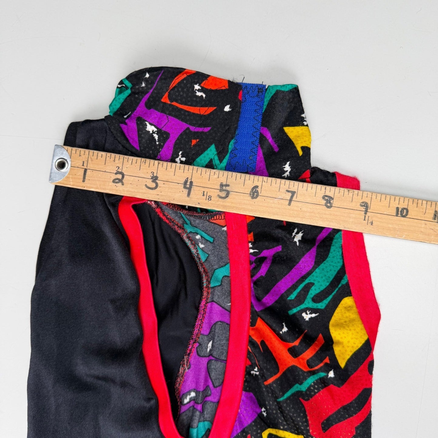 Handmade Dance Jumpsuit Neon Geometric Bell Bottom Sequin Retro 90s Youth Small