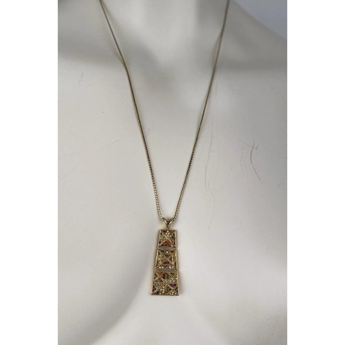 Vintage D'Orlan "Buried Treasure" 24" Gold-Plated Necklace — Canadian Designer,