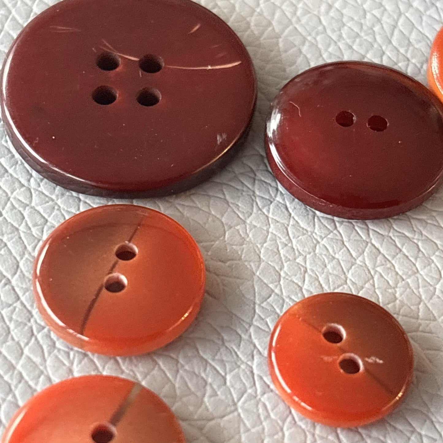 Vintage + New Red Burgundy Button Lot. Mix Two Hole Four Hole Button Crafts Sew