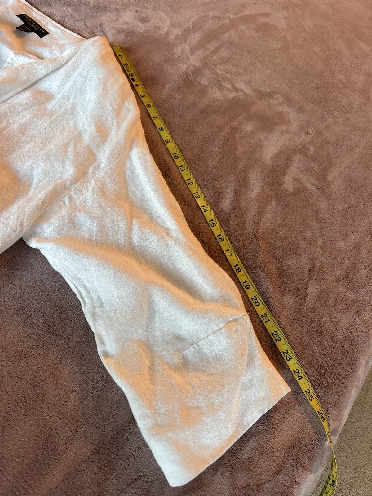 Vintage White Linen Jacket Portfolio Louben Women’s Sz 12 Quiet Luxury Coatigan