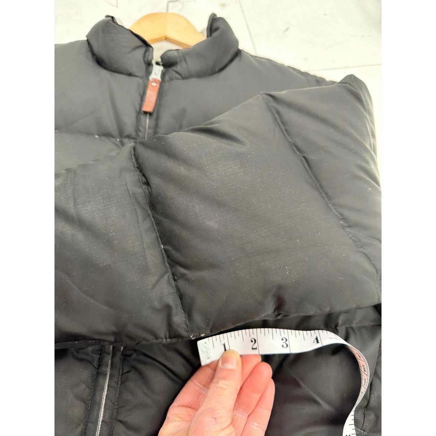 Woolrich Down Puffer Jacket Black Gorpcore Minimalist Outdoor Large