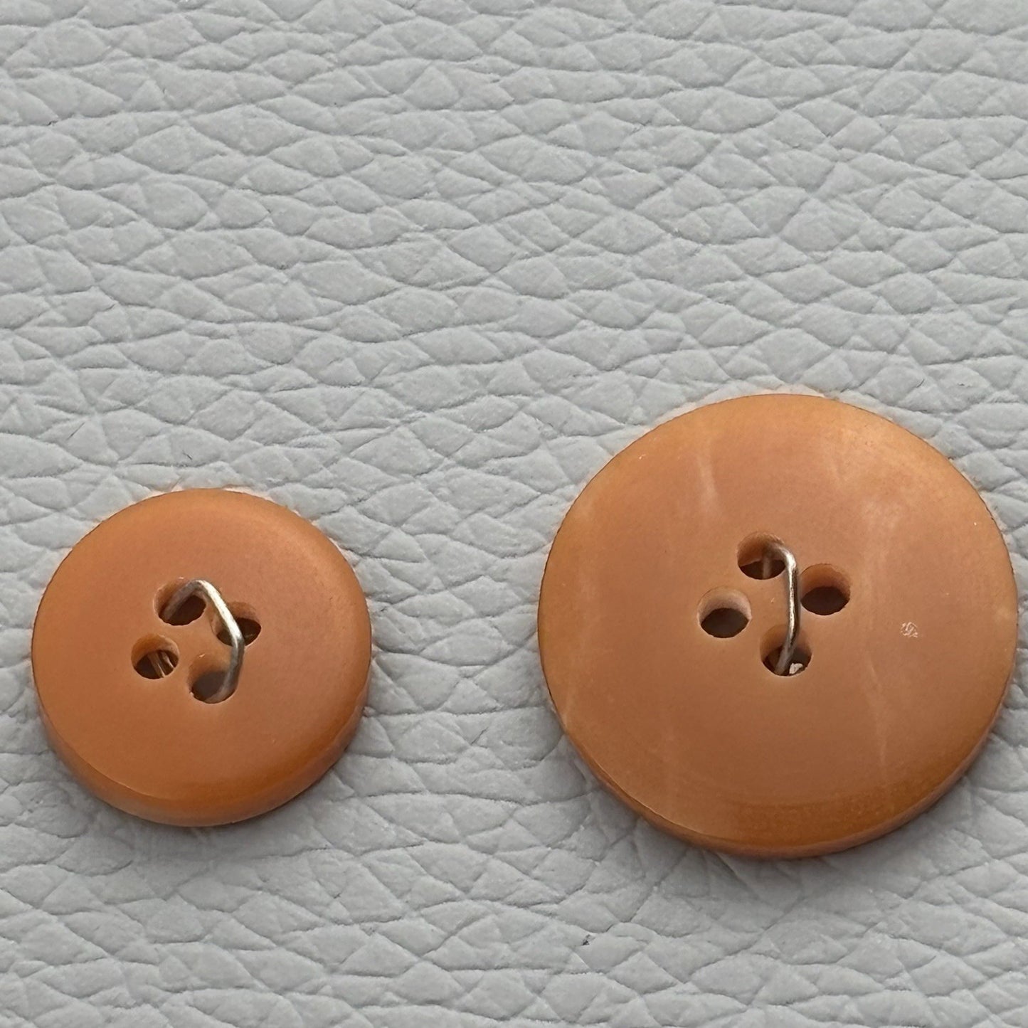 Caramel Pearl-Finish Button Lot | 20pcs Metal Shank Retro Sewing Buttons