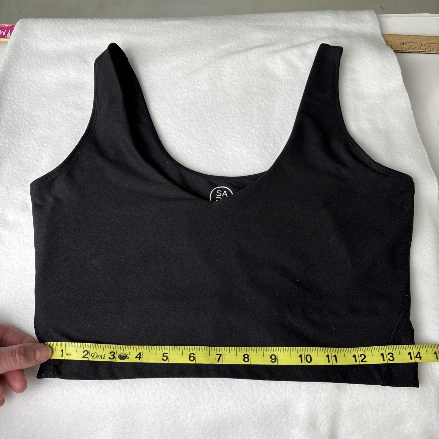 Sage Collective Womens Black Sports Bra Large Built In Support Bra Workout Gym