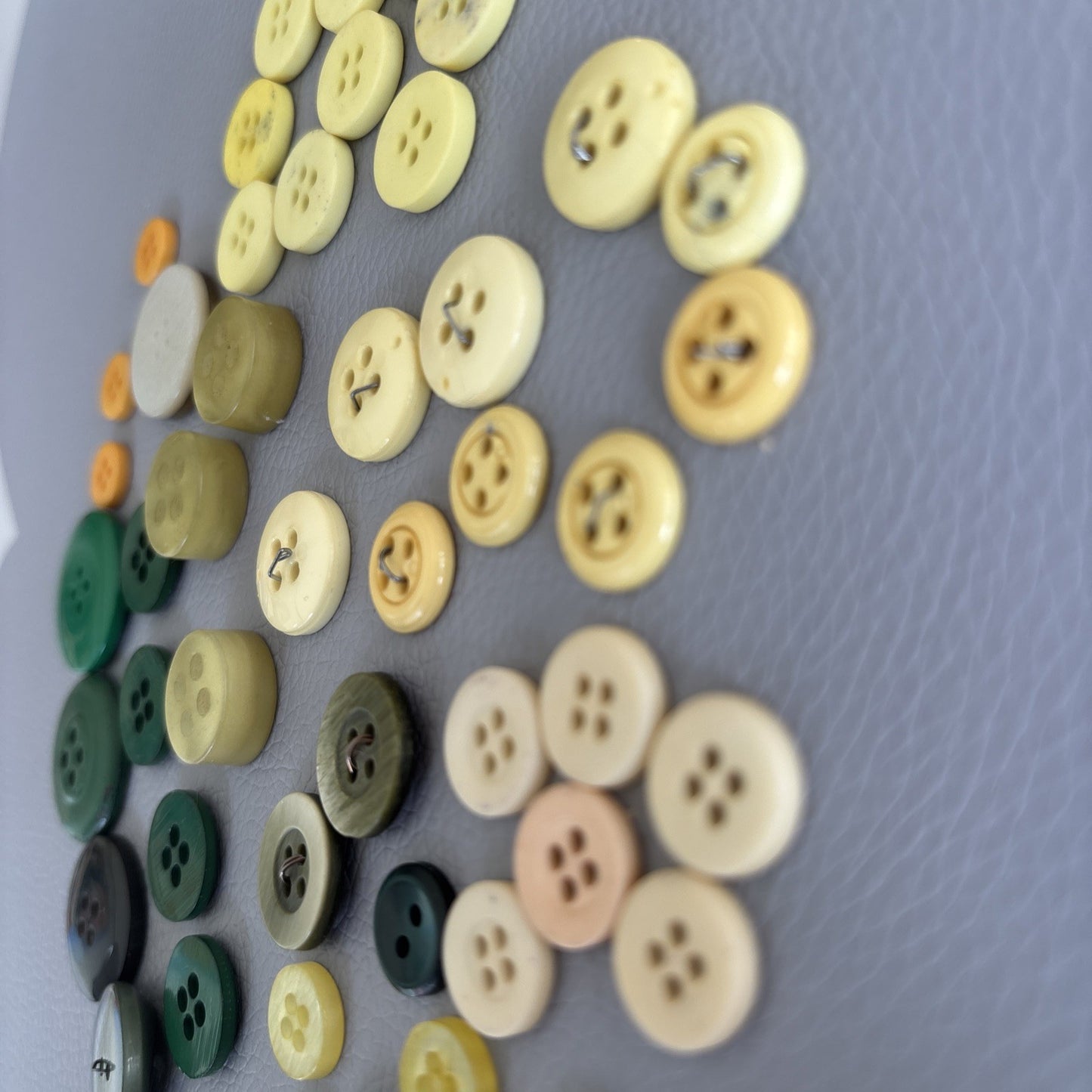Vintage 1930s–50s Button Lot • Bakelite Casein Catalin Mix • Green Cream Amber