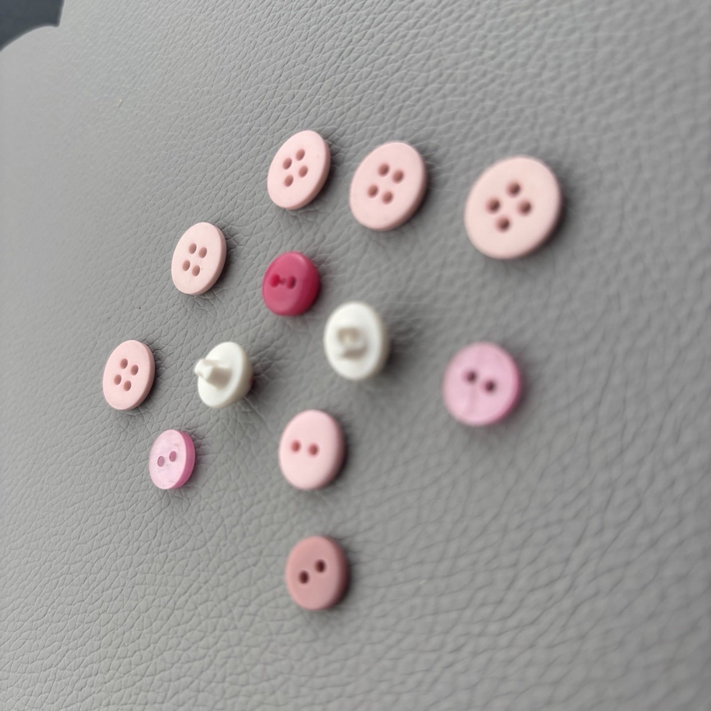 Vintage Rare Tiny Pink Button Lot . Features 1 Pink Disney & 2 Flower Printed