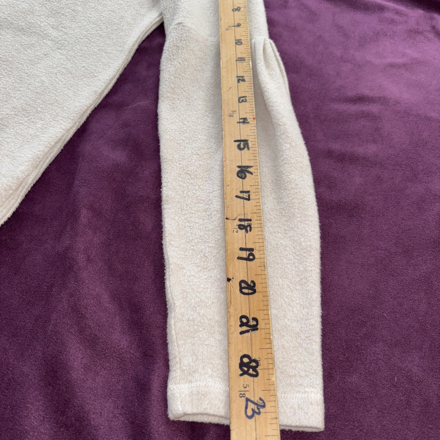 Saturday Sunday by Anthropologie Cream Turtleneck Sweater XS Cozy Minimalist
