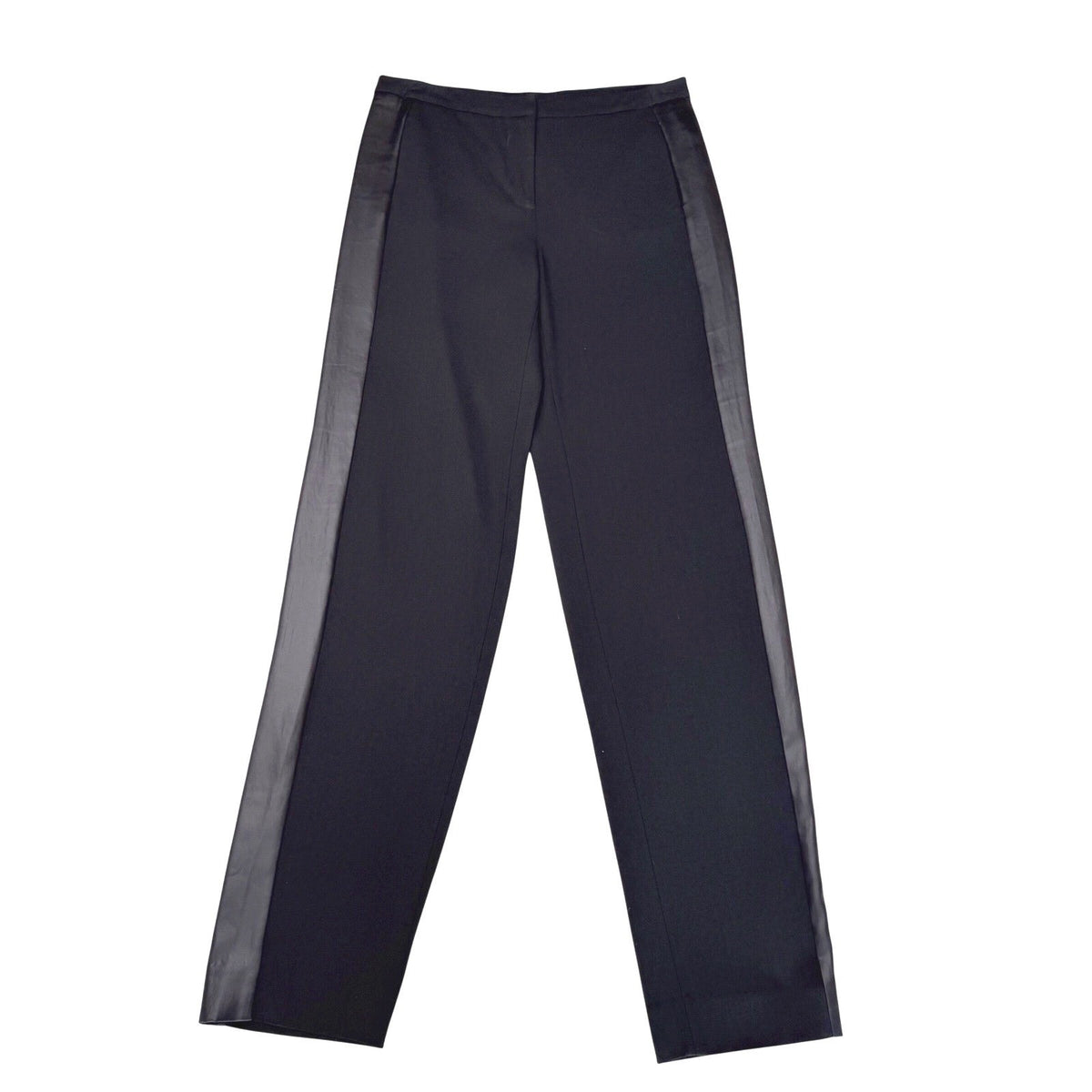 Halston Heritage Black Satin Stripe Tuxedo Pants | 2 — view 17
