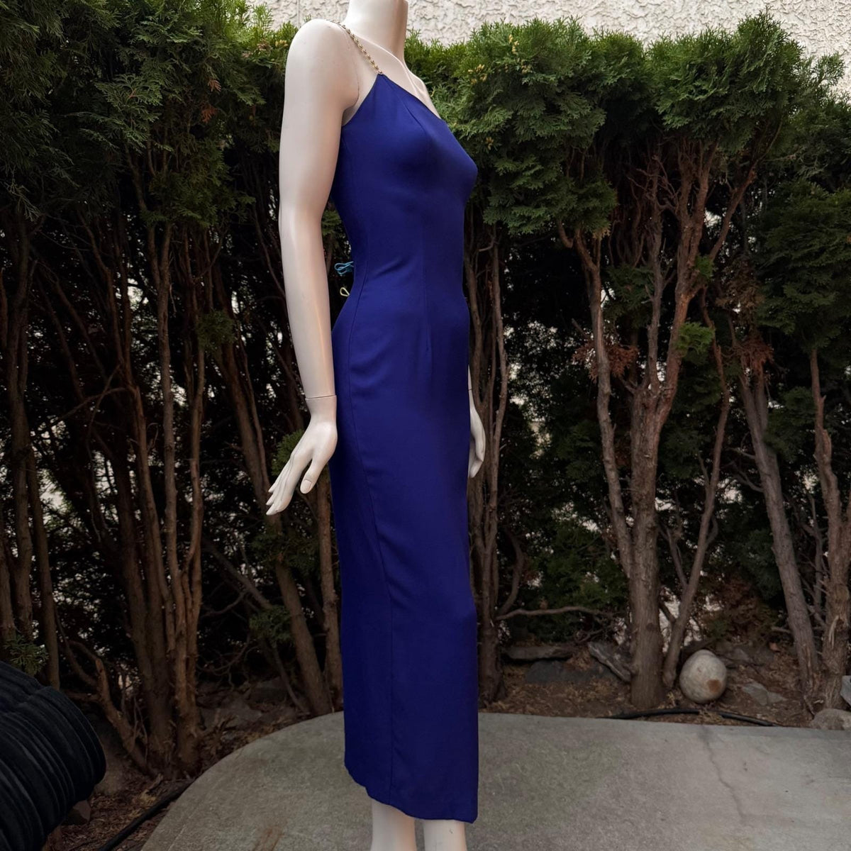 Jessica McClintock Royal Blue Rhinestone Strap Gown | XS — view 14