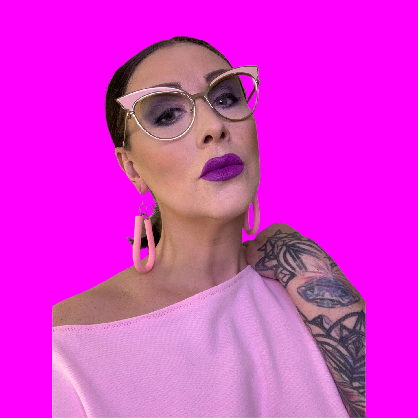 Silicone Valley Hoops + pear shaped danglers