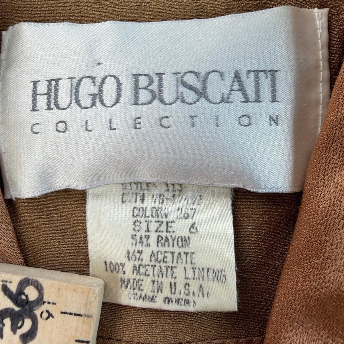 Vintage Hugo Buscati Bronze Skirt Suit | 6 — view 16