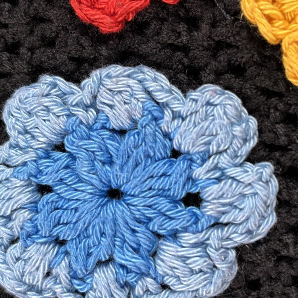 Vintage Handmade Floral Crochet Cardigan | S — view 15