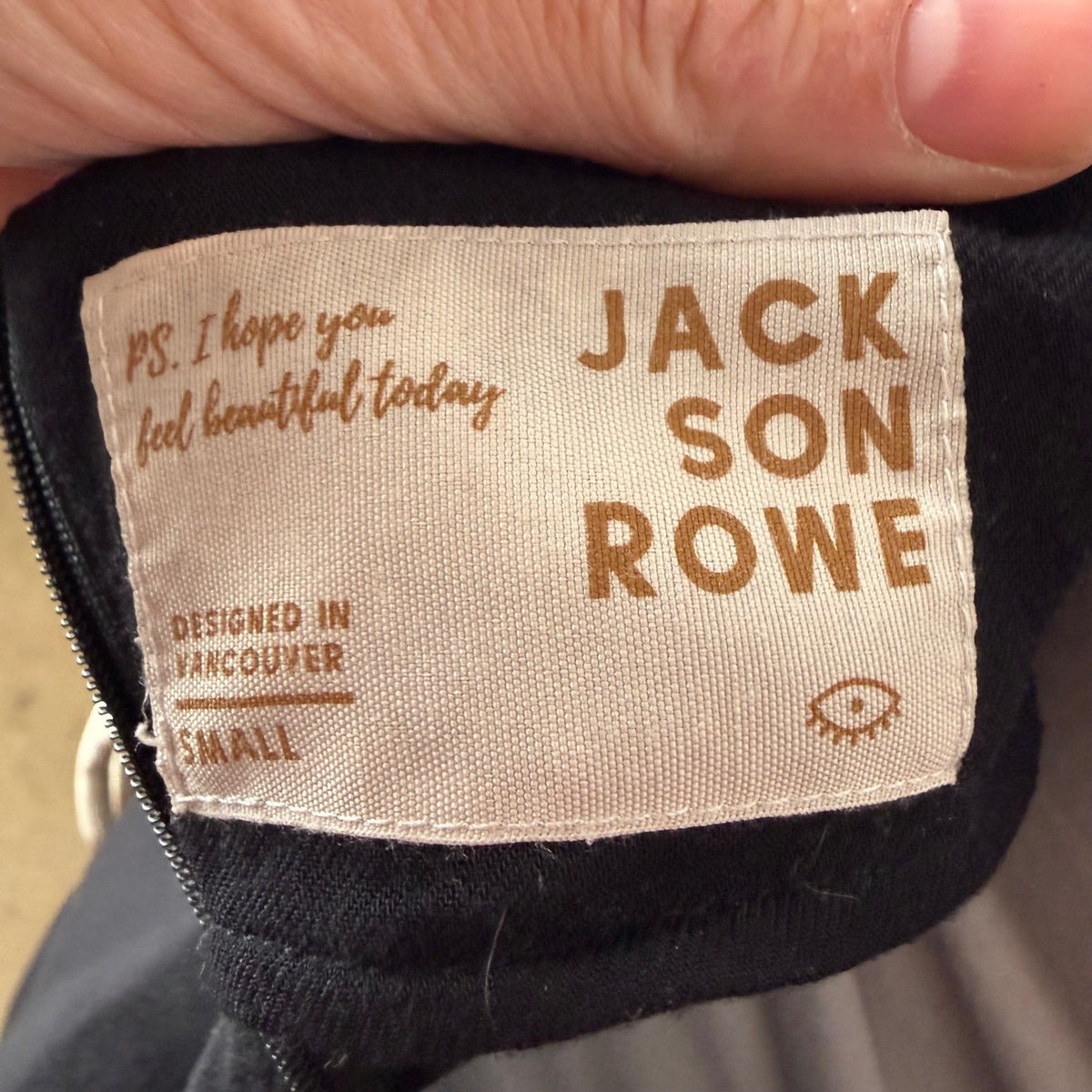 Jackson Rowe Black Cropped Wide Leg Jumpsuit | S — detail photo 14