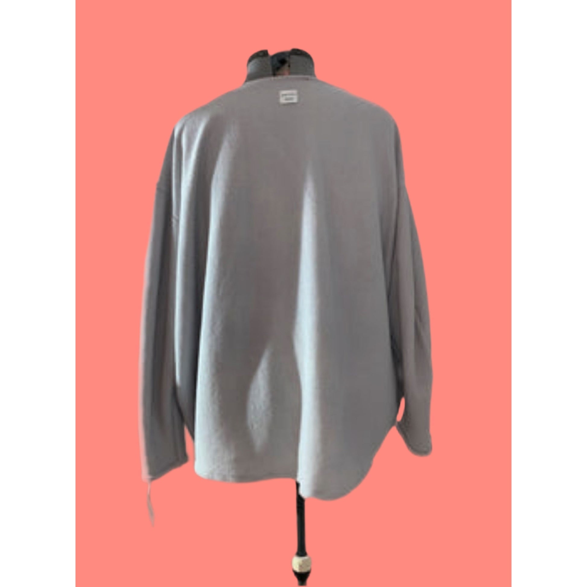 simple womans handmade grey cardigan