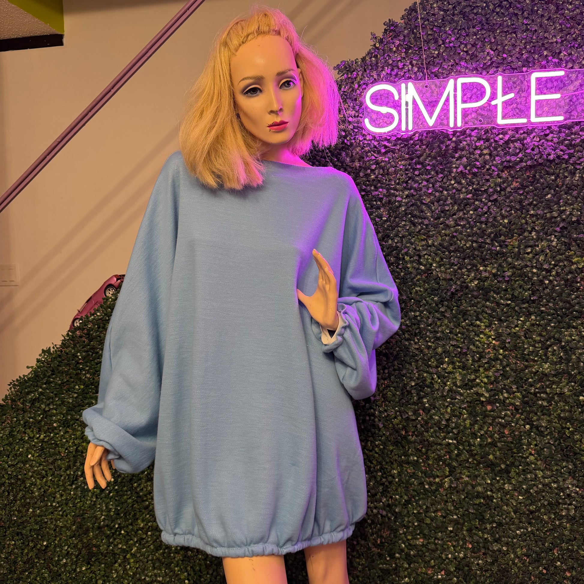 Simpłe Slouchy Sweattop side view oversized silhouette knit SIMPŁE MAISON