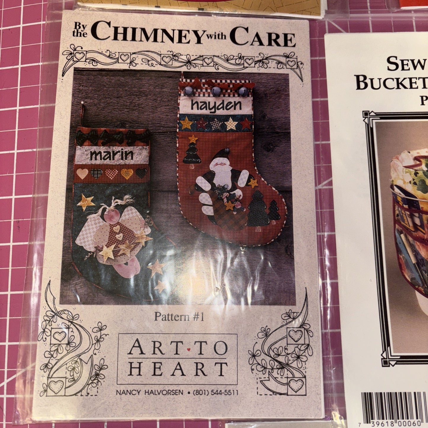 Lot 10 Craft Quilt Sewing Patterns • Christmas Stockings Organizer Bags Angels