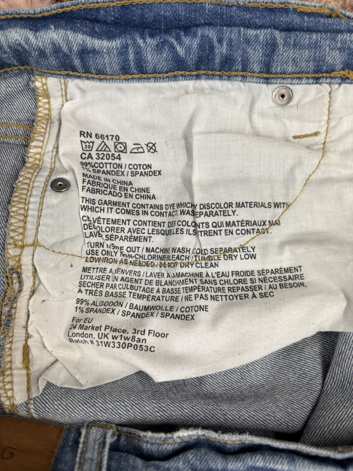 BDG Urban Outfitters Mid Rise Baggy Jeans Size 35Inch Ripped Distressed