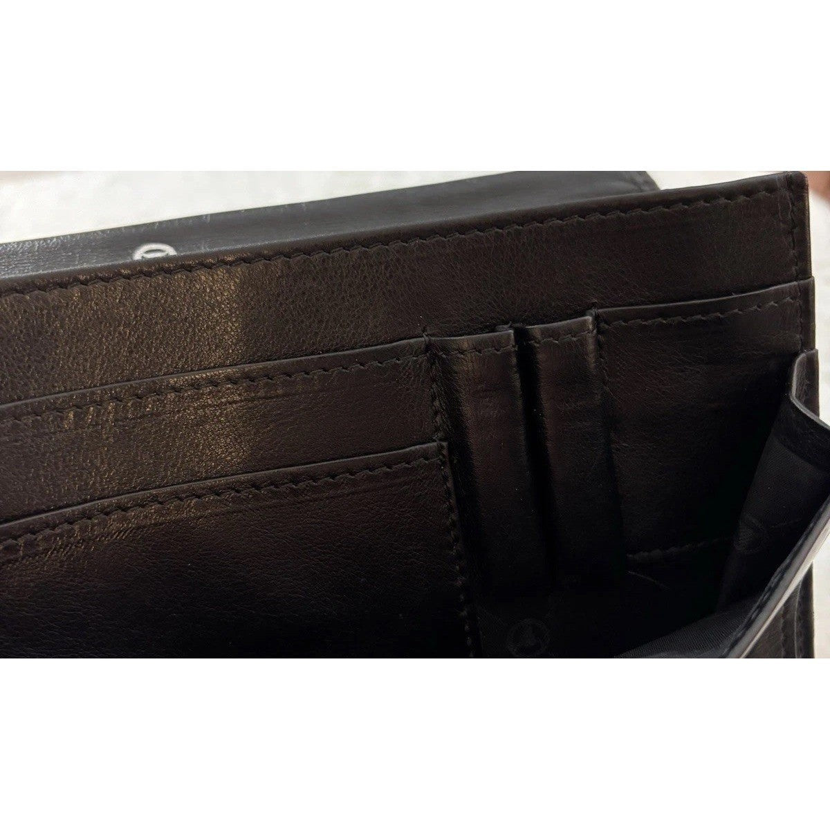 Offermann Black Leather Document Clutch Combination Lock Old Money Quiet Luxury