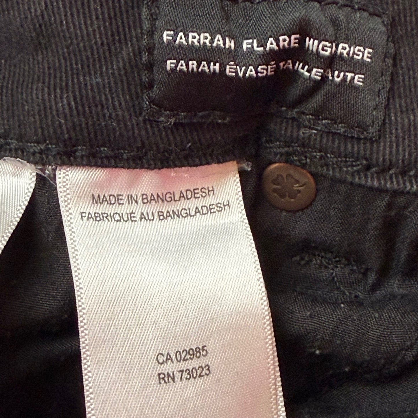 Lucky Brand Jeans Farrah Flare High Rise Black Size 8/29R Bell Bottom Denim Y2K