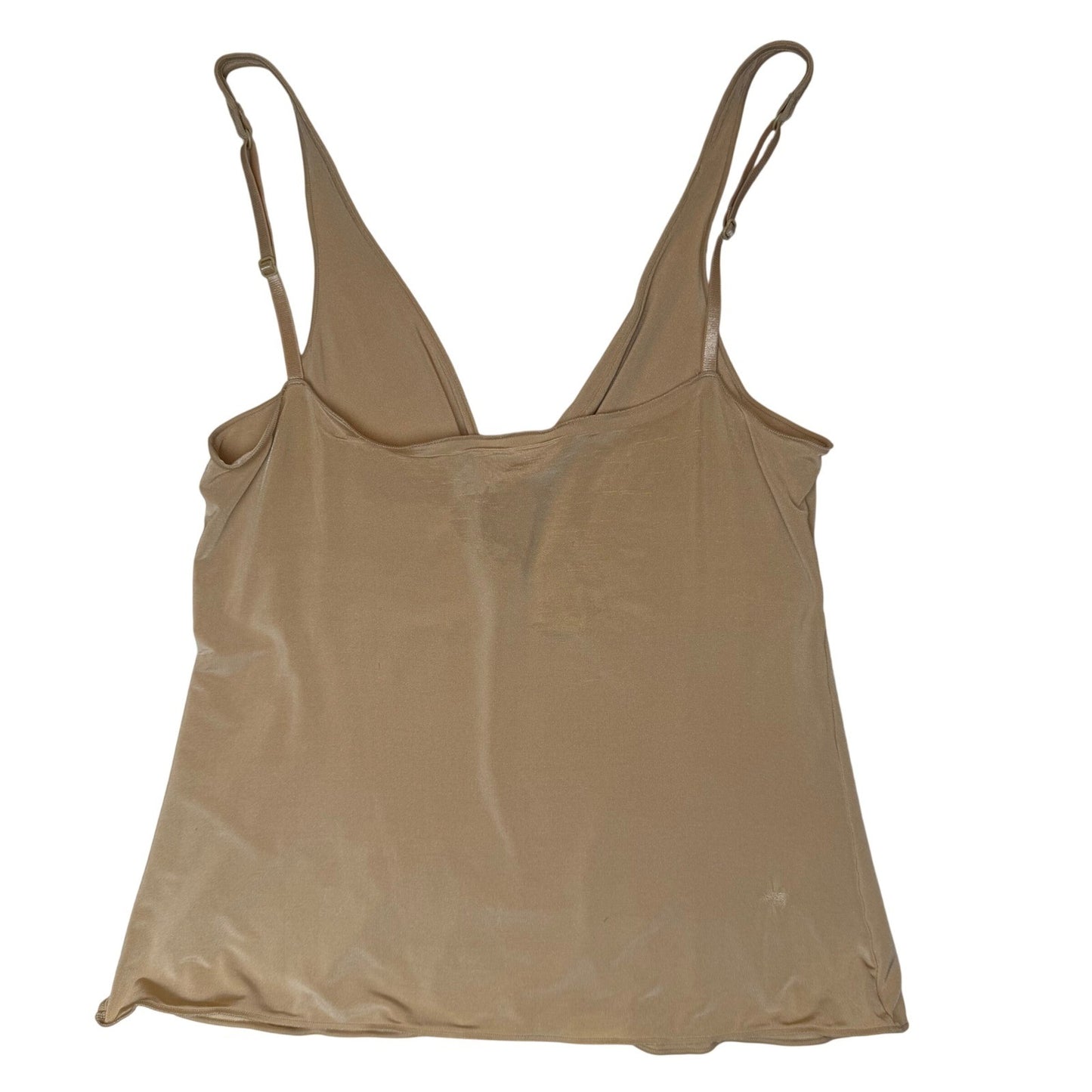 Jockey Camisole Tank Top Nude V-Neck Adjustable Strap Minimalist Soft Girl Sz M