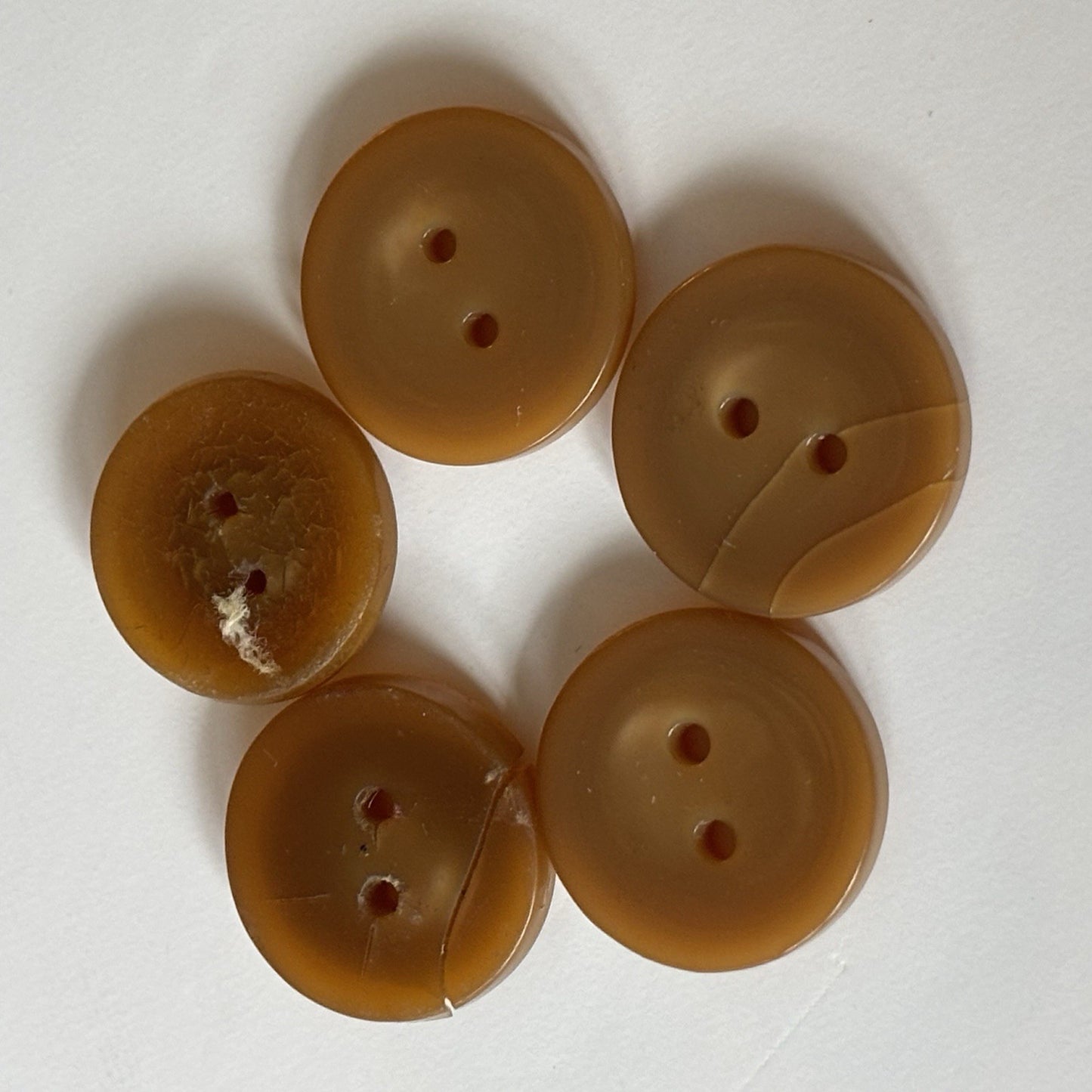 Vintage Brown & Caramel Bakelite Button 73 Lot Mixed 1930s-50s Suit Coat Styles