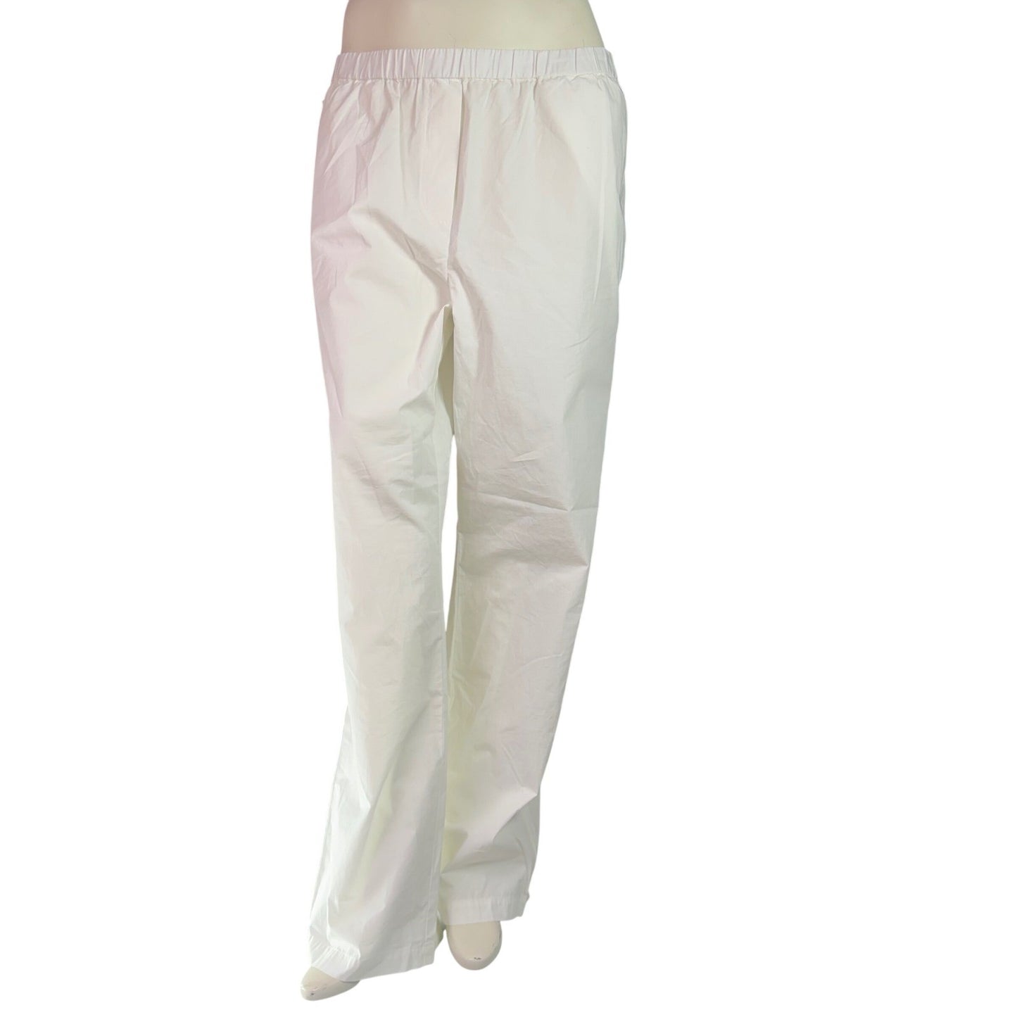 Wilfred Aritzia Boardwalk Pants White Cotton Poplin Relaxed Beach Summer NWT XS