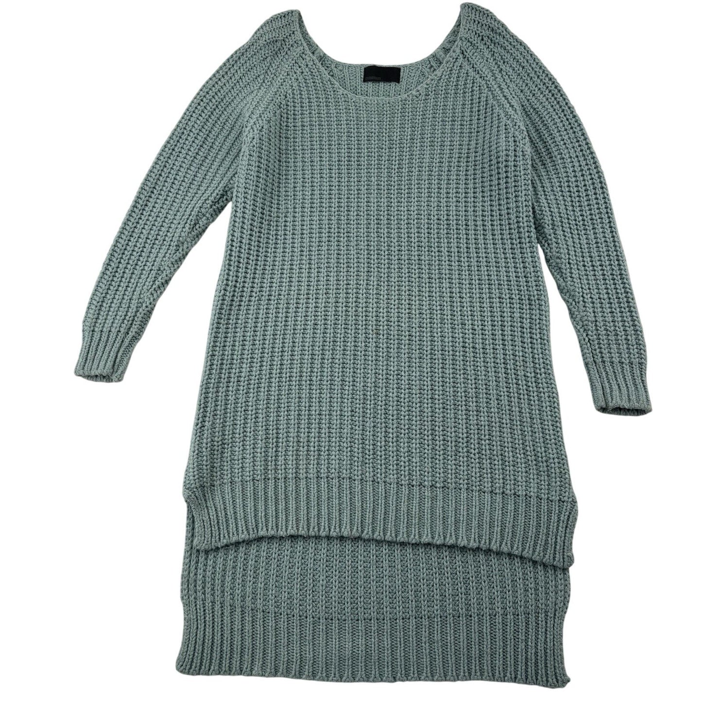 Minimum Turqouise Chunky Knit Sweater Dress Women's Size M Long Sleeve Cozy
