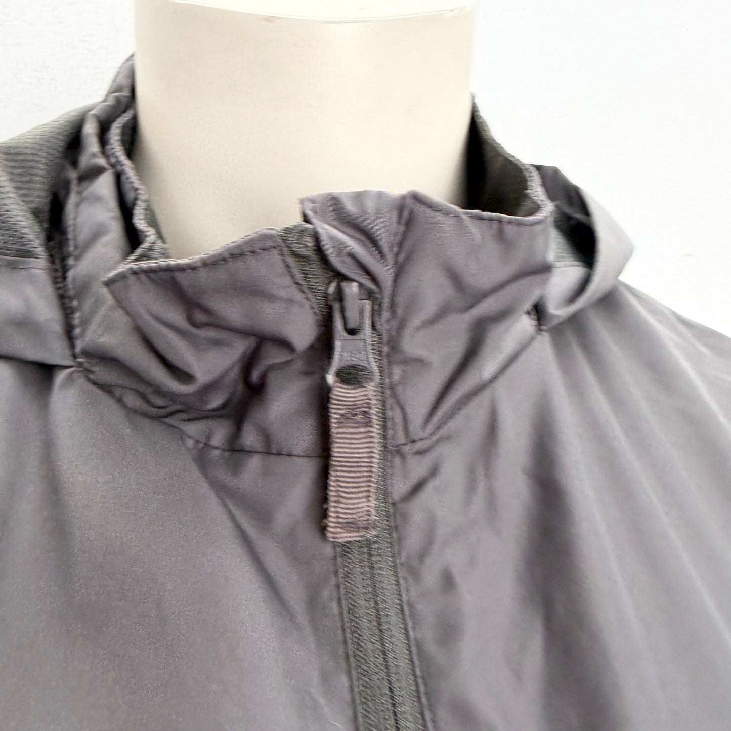Athletic Works Windbreaker Jacket Hooded Mesh Lined Gorpcore Grey Mens XL