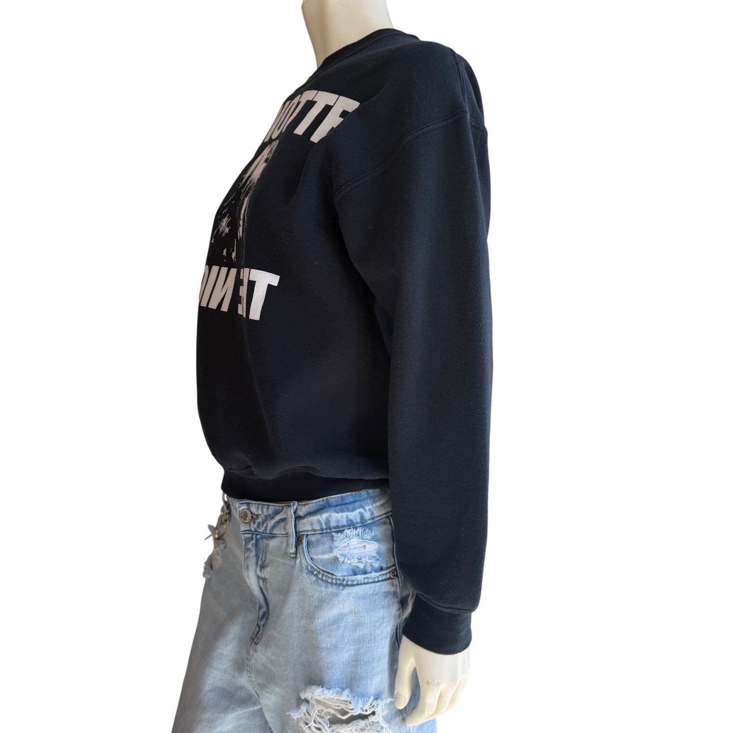La Notte Sweatshirt Graphic Film Print Indie Sleaze Cinephile Black M/L
