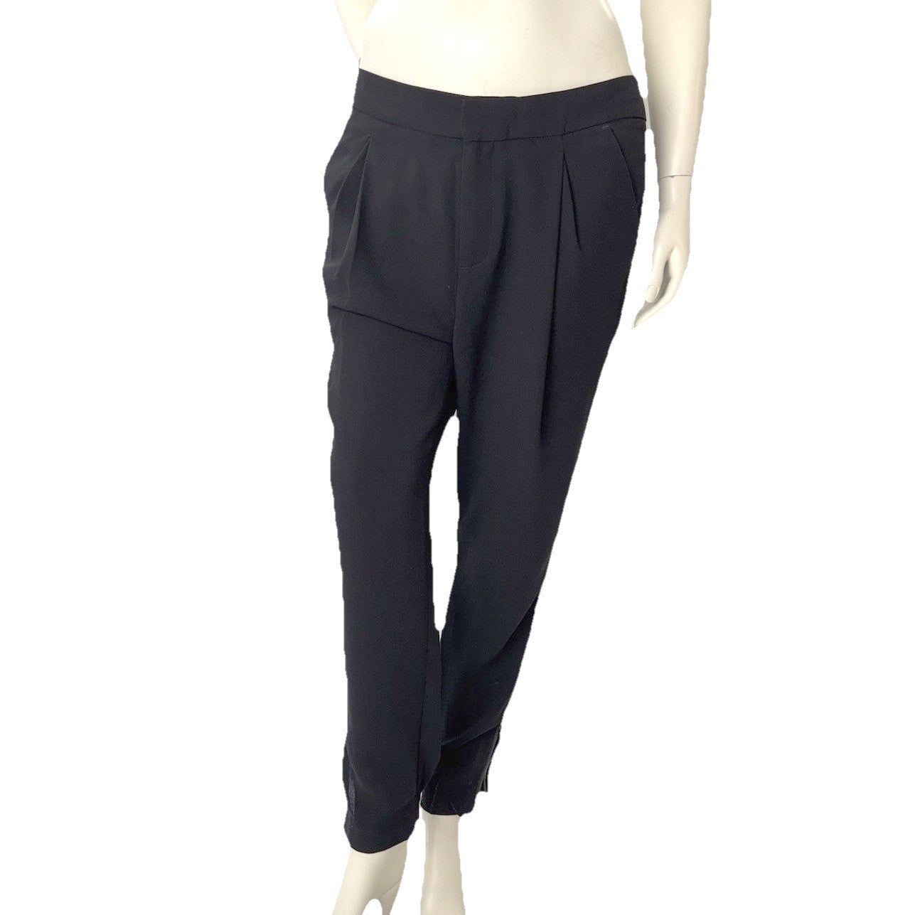 Kenneth Cole Reaction Black Capri Dress Pants Y2K Office Siren Quiet Luxury M