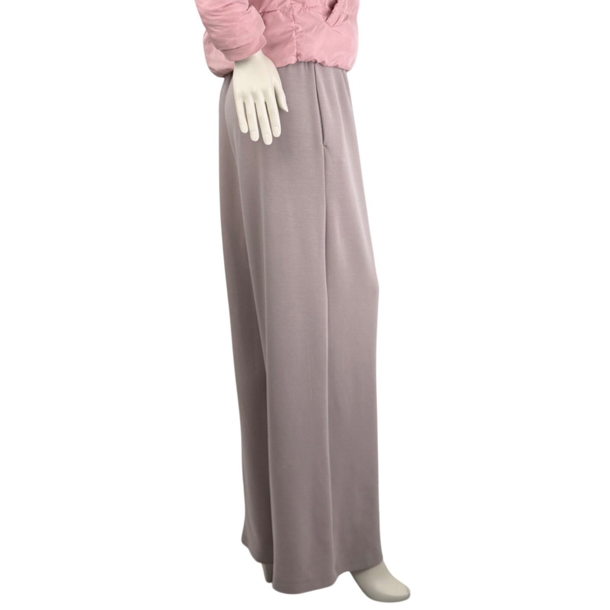 Sage Collective Wide Leg Lounge Pants Front Seam High Rise Taupe Mauve Large