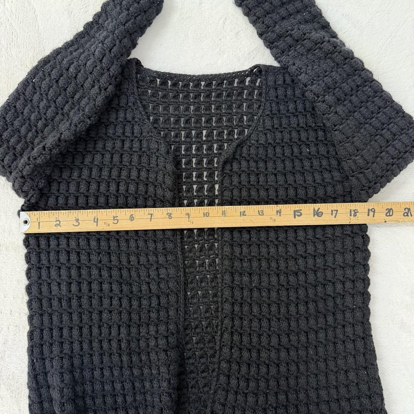 Vintage Black Handmade Cardigan Quiet Luxury Old Money Capsule Wardrobe Medium