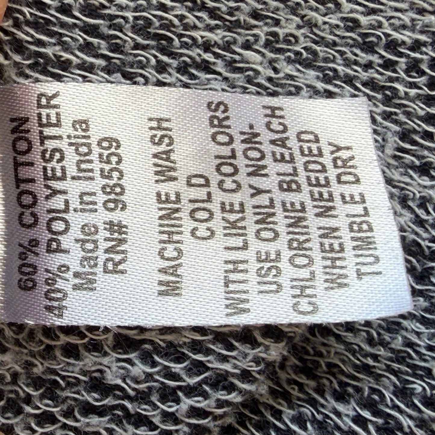 Sunday Work Clothes Space Dye T-Shirt Charcoal Gray Curved Hem  Gorpcore Large