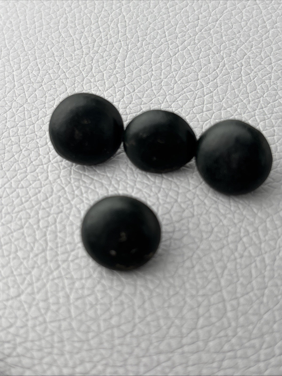 Victorian Black Mourning Buttons Set Papier Mâché Metal Shank Antique Rare Lot