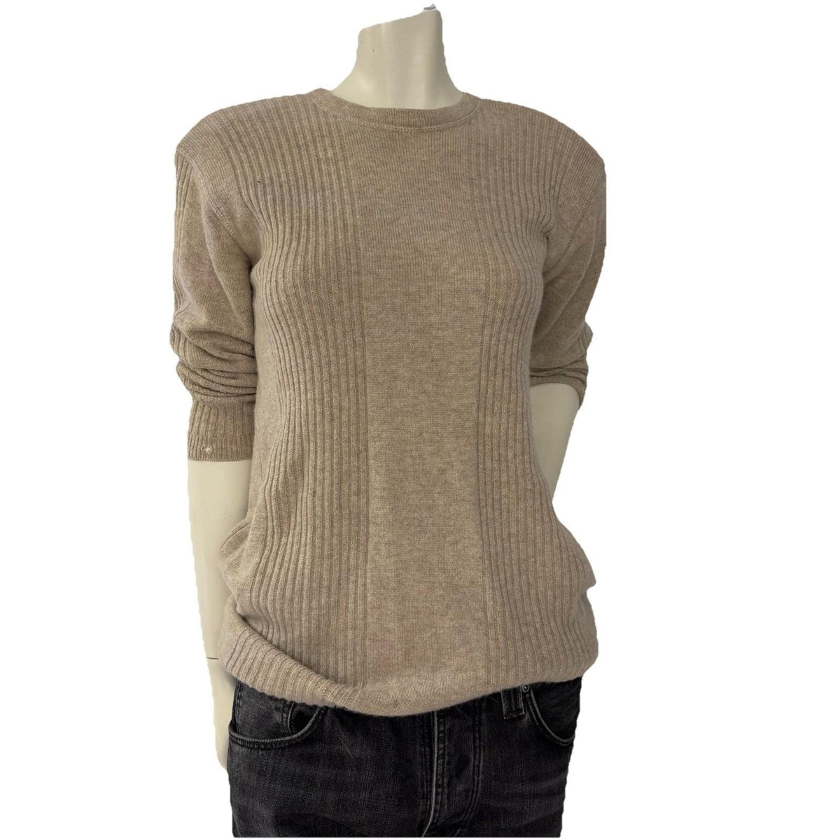 Vintage Adrienne Vittadini Cashmere Wool Long Sweater | M — front view