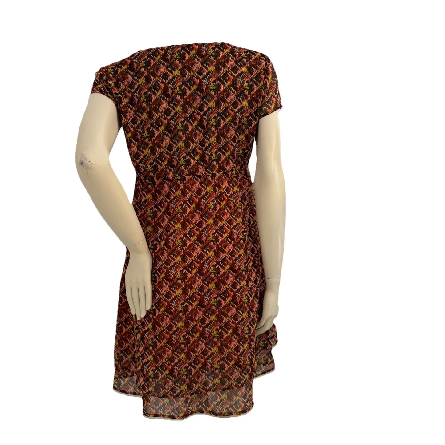 Esprit Baby Doll  V-Neck Dress Women’s Boho Summer Festival Sz Large Earthcore