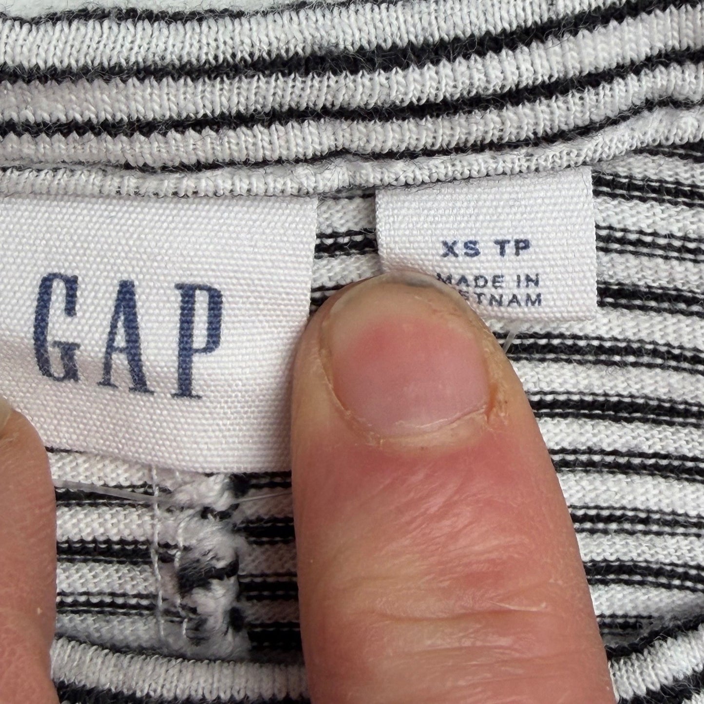 Gap Teeshirt Dress Womens XS Striped Cotton Basiccore Coastal Preppy Normcore
