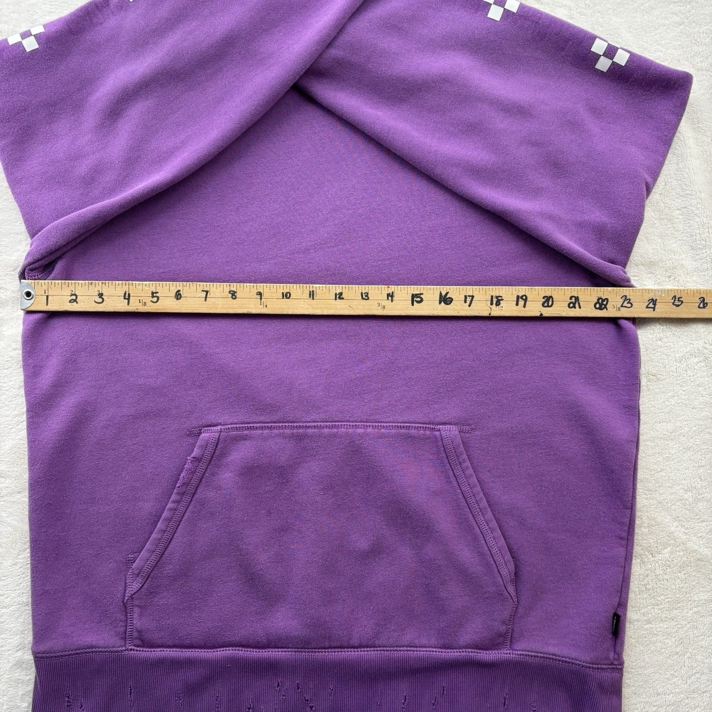 Vans Hoodie Unisex purple Sz Xlarge kangaroo pocket distressed grungecore skater