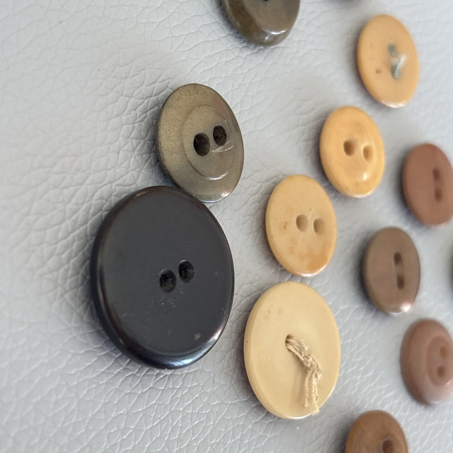 Vintage Brown Bakelite & Casein Buttons 1930s-40s • Butterscotch + Caramel Lot