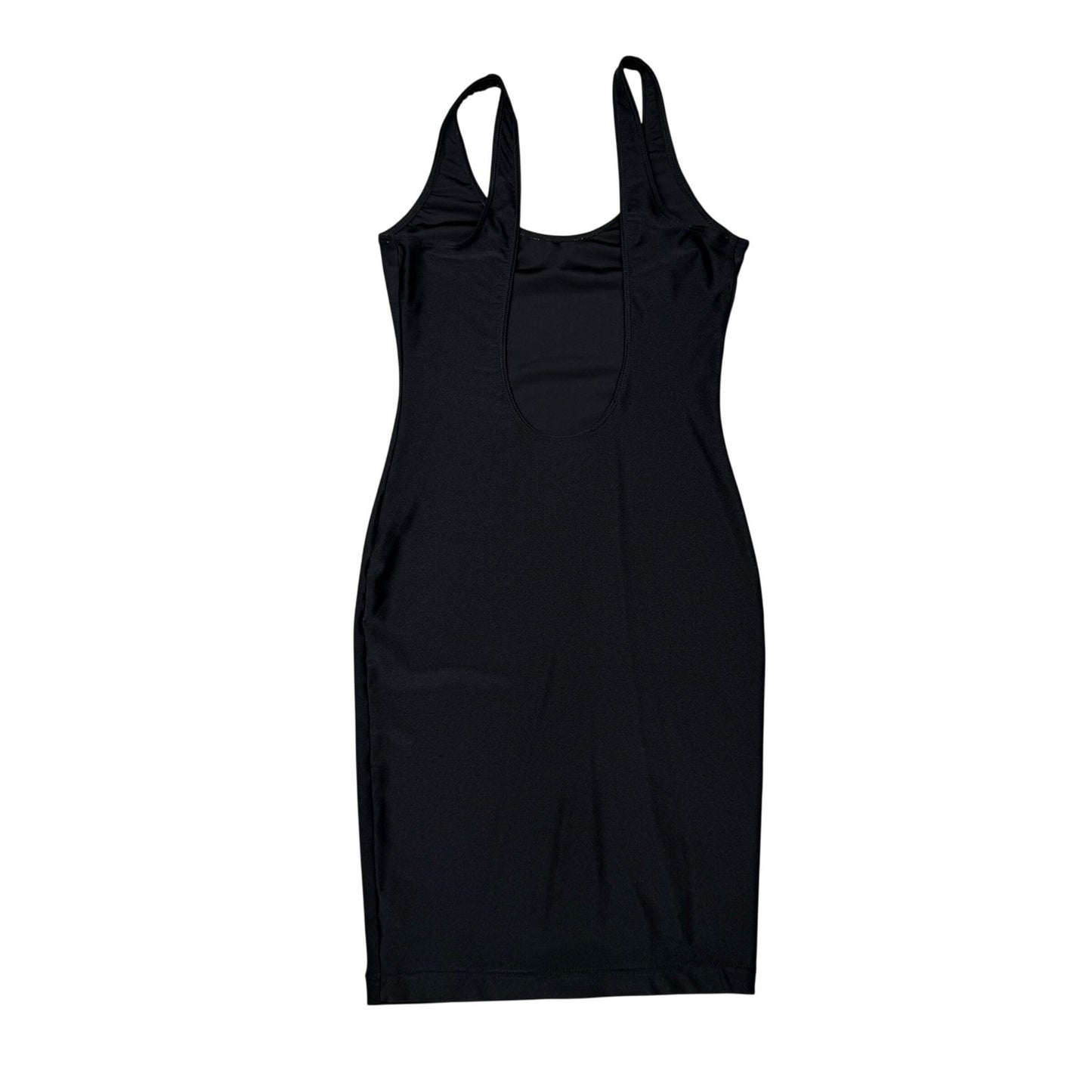 American Apparel Bodycon Dress Black Low Back Y2K Minimalist Clubwear LBD Size L