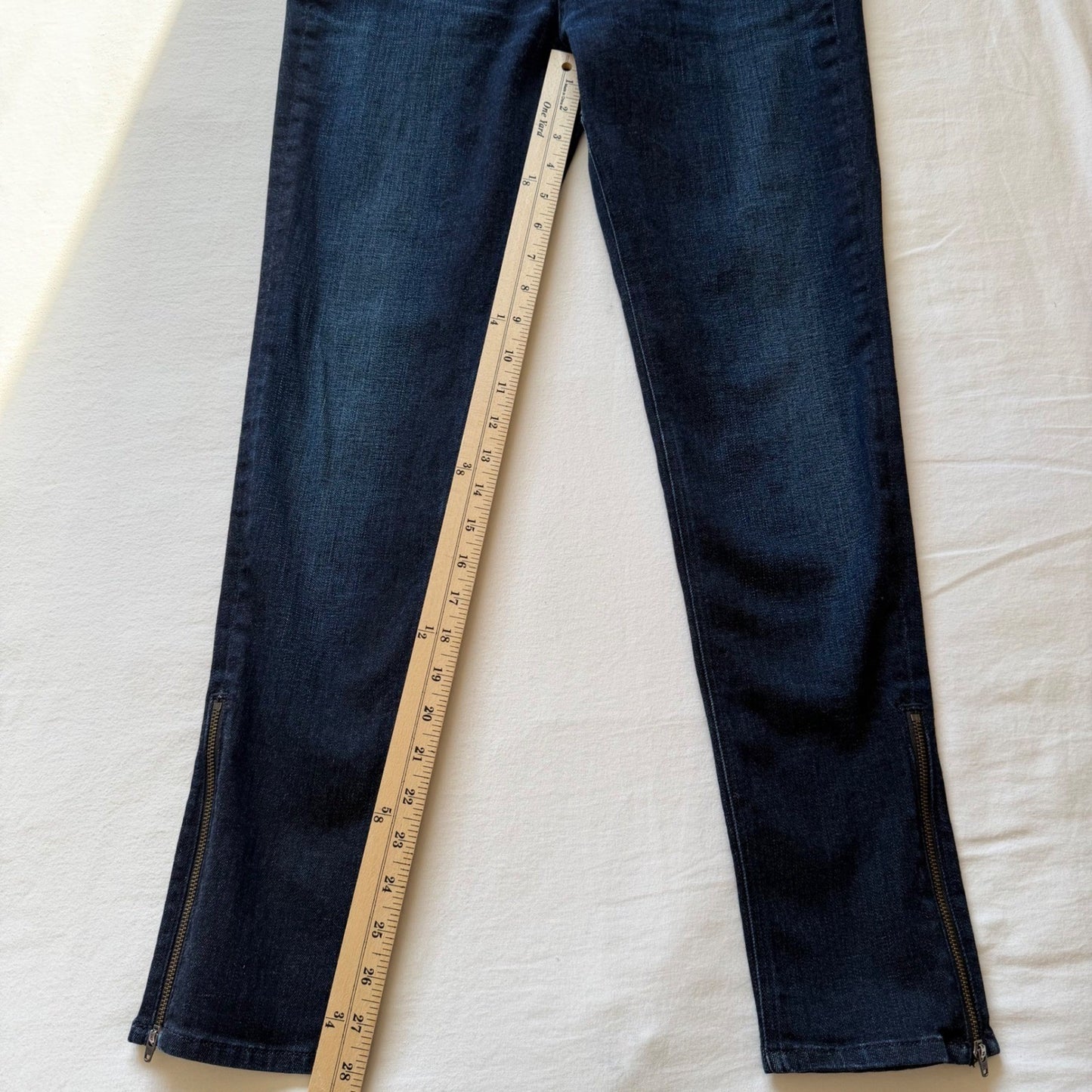 Rag & Bone Kensington Skinny Jeans Y2K Grunge Dark Wash Zip Ankle Stretch Sz 31