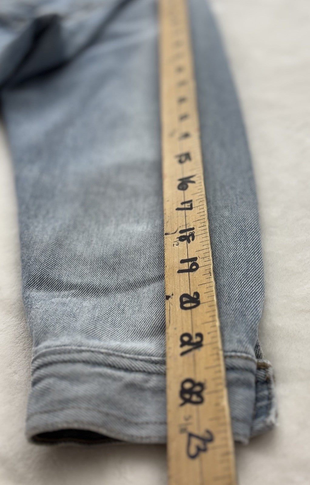 Vintage Oversized Light Wash Denim Jacket 80s 90s Unisex Grunge Distressed Lrge