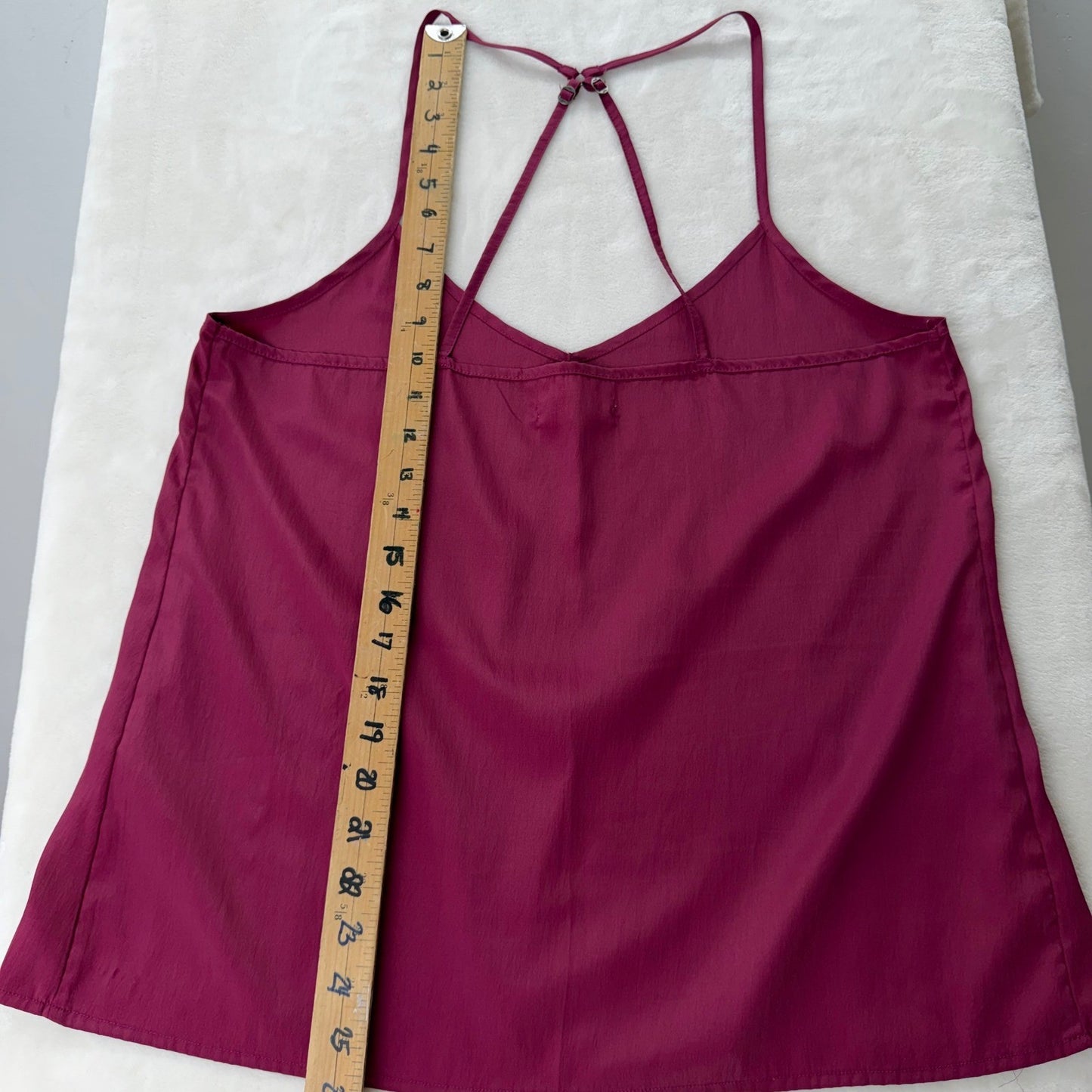 Hollister Tank Top Womens Large Burgundy V-Neck Cami Y2K Spaghetti Straps Boho