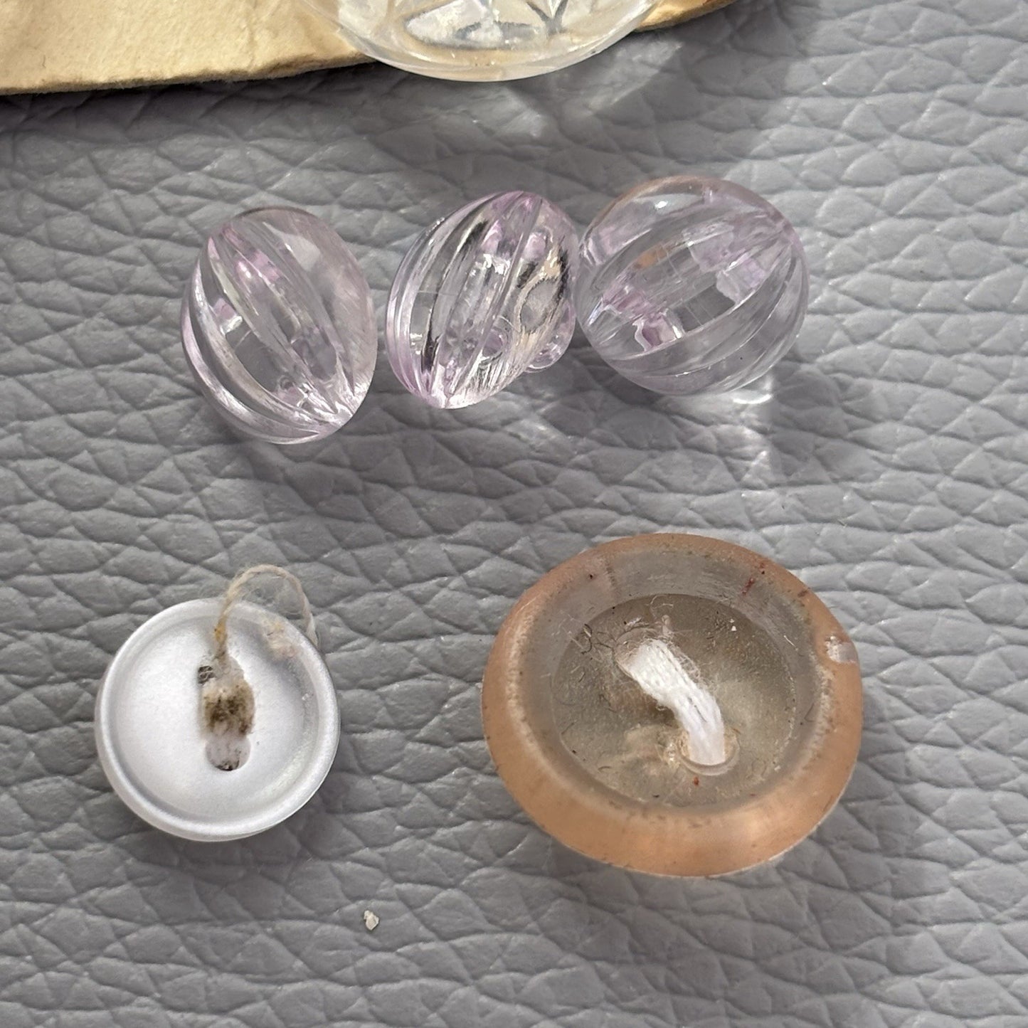 Vintage Glass Lucite Celluloid Button Lot ~ 69  Mixed Styles 1930’s-50’s